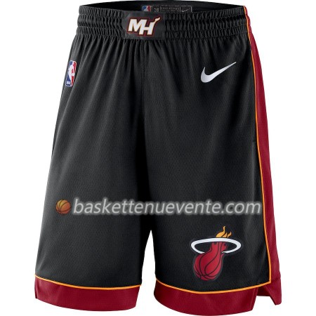 Homme Basket Miami Heat Shorts Noir 2018-19 Nike Swingman